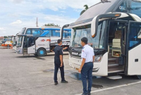 Dishub Tangsel saat menggelar ramp check di Terminal Pondok Cabe Tangsel, (Foto: Istimewa).