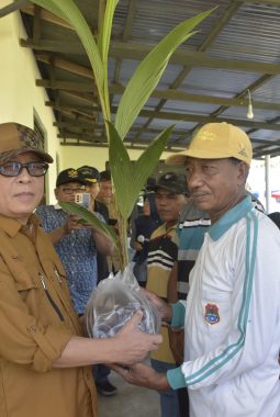 Bupati Sofyan Serahkan 800 Ribu Bibit Kelapa, Sasar 8.000 Hektare Lahan Petani