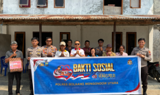 HUT Humas Polri ke-75, Polres Boltara Gelar Bakti Sosial di Gereja dan Masjid